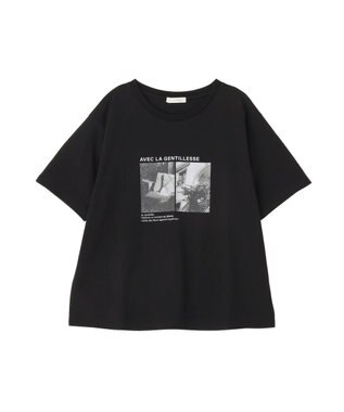 Green Parks アソート柄フォトＴシャツ Black