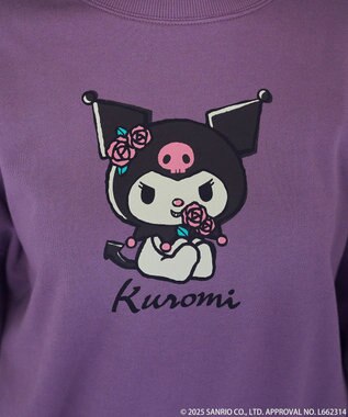 earth music&ecology マイメロディ＆クロミ／ｅａｒｔｈ　レトロアートスウェット Purple