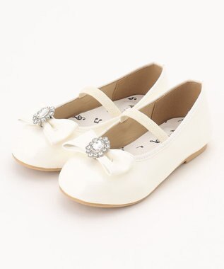 ANY KIDS エナメルフラットパンプス