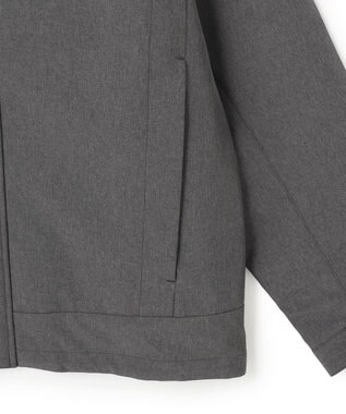 UNFILO MENS 防風撥水 フードブルゾン 杢グレー