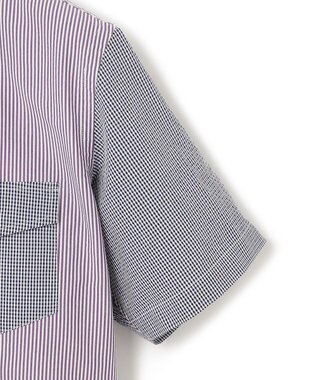 J.PRESS MEN 【クールマックス】クレイジーパターン サッカーシャツ/B.D. ネイビー系9