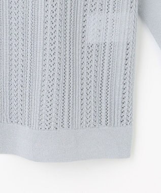 J.PRESS LADIES 【WEB限定カラーあり・洗える】Vis/Peスパーク シアー ニット サックス系