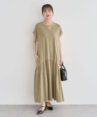 Green Parks ・ＳＵＧＡＲ　ＳＰＯＯＮ　フレンチギャザーカットワンヒ Dark Beige