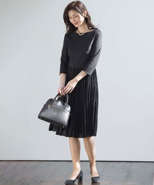 組曲 【ショルダーベルト付き】ボストンハンド バッグ ブラック系