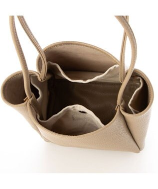 UNBILLION カシュカシュ cachecache / シュリンク合皮ワンハンドル手提げ オーク