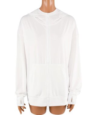 San-ai Resort（三愛水着楽園） 【UNISEX】【【UPF50＋】　ユニセックス　ラッシュパーカー　S・M・L　【San-ai Resort（サンアイリゾート）】 ホワイト