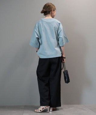 AMERICAN HOLIC イージーケア＋接触冷感ウエストタックワイドパンツ Black