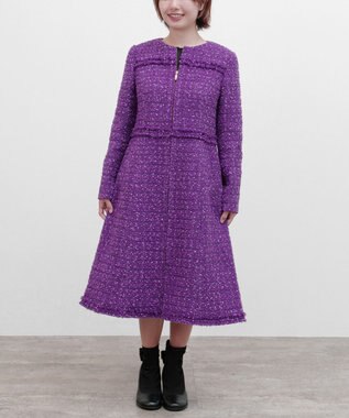 TOCCA 【消臭】SWEET TWINKLE ツイードコート パープル系