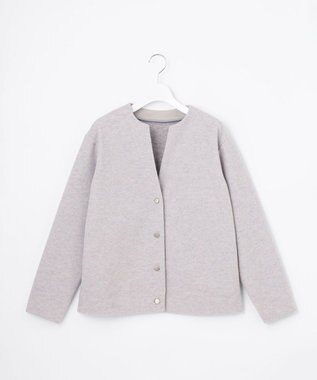 J.PRESS LADIES S 【季節の変わり目に】キーネック ブルゾン ライトグレー系