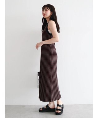 Green Parks ・ＳＵＧＡＲ　ＳＰＯＯＮ　ボーダーアメスリワンピース Black