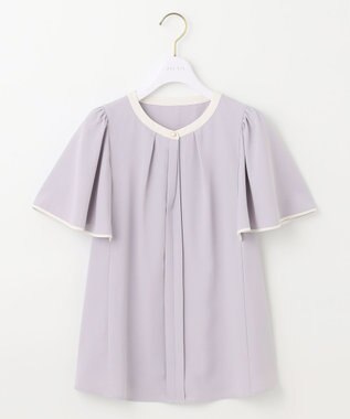 ANY SIS L 【洗える】2WAYバイカラーフレア ブラウス ラベンダー