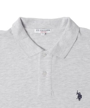WEGO 【ユニセックス着用ITEM/MLサイズ展開】別注USPOLO　ヘビーウェイトポロT アッシュグレー
