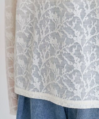 Green Parks レースハイネックプルオーバー Ivory