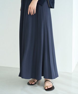 UNFILO L フィブリル ロングスカート ディープブルー