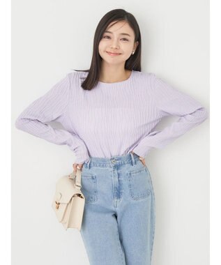 earth music&ecology うねうねプルオーバー Lavender