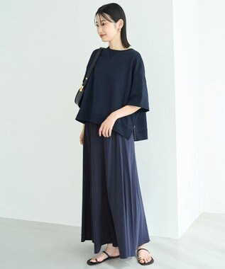 UNFILO L フィブリル ロングスカート ディープブルー