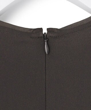 23区 S ストレッチジョーゼット フレアワンピース ダークブラウン系