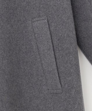 組曲 ショートビーバー ステンカラー コート グレー系