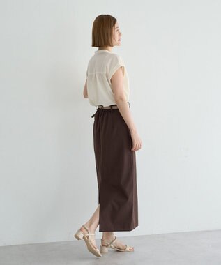 YECCA VECCA スモッキングピンタックシャツ Off White
