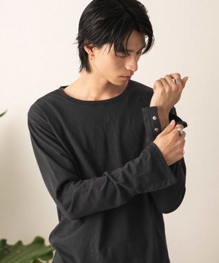 WEGO フレアスリーブT（LS） ブラック中濃色