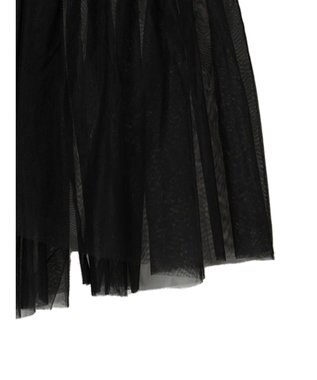 Green Parks リボンチュールデザインブラウス Black