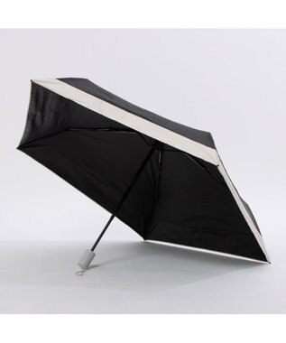 UNBILLION カシュネ cachenez /【晴雨兼用　日傘　UVカット率・遮光率100％生地使用 】PU軽量バイカラー自動開閉折りたたみ傘 ブラック