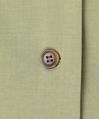 Feroux 【洗える】パフスリーブシャツ ワンピース グリーン系