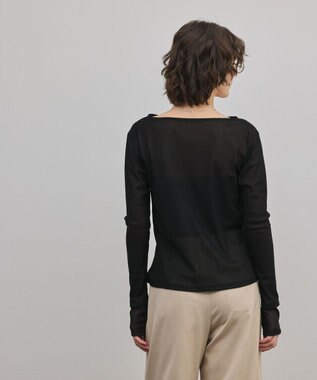 GRACE CONTINENTAL シアーレイヤードカットトップ ブラック