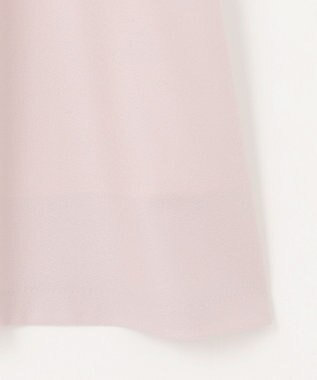 組曲 ウールジョーゼット スリットネックワンピース ローズ系