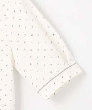 ANY SIS L 【洗える】バイカラーラッフルボウ ブラウス アイボリーベース