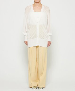 uncrave ラスターシアーニット ロングカーディガン オフ