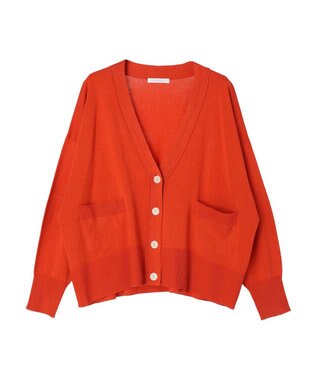 Green Parks 洗える　ショート丈カーディガン Orange