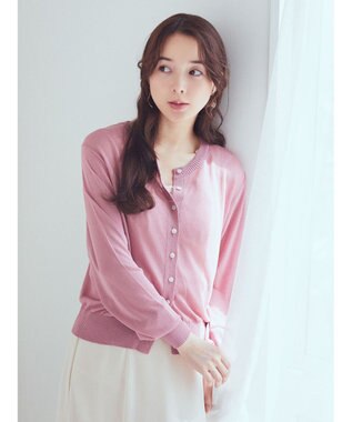 earth music&ecology シアークルーカーディガン Pink