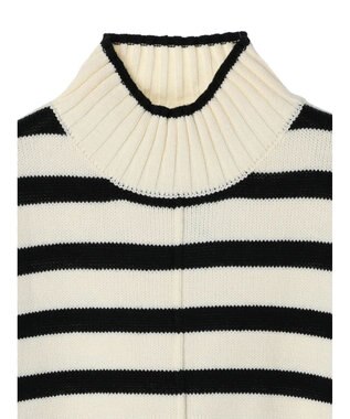 Green Parks 洗える　バックスリットニットプルオーバー Border