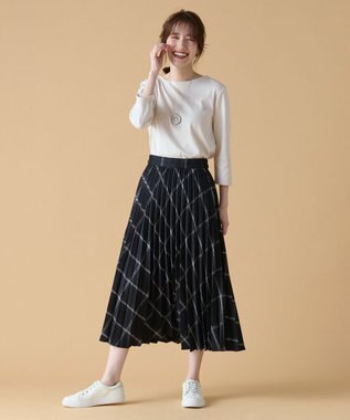 ANY L 【接触冷感/UVケア】バックパール Tシャツ アイボリー