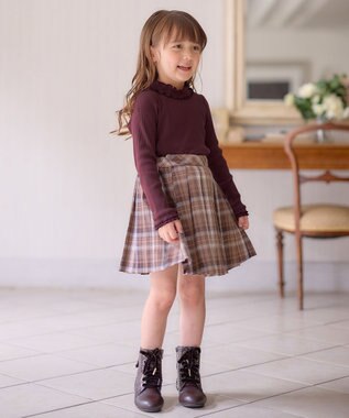 ANY KIDS バックリボン カットソー ボルドー