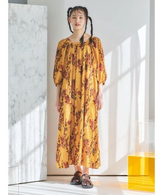Green Parks ■ＥＳＣＡＲ　アートフラワーｐｔワンピース Yellow