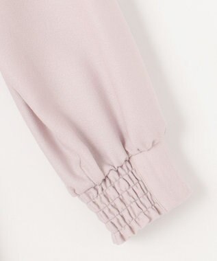 組曲 ウールジョーゼット スリットネックワンピース ローズ系