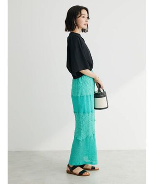 Green Parks 汗じみ防止袖ギャザープルオーバー Off White