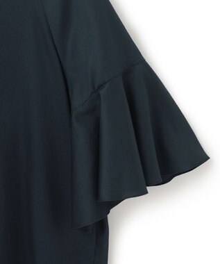 ICB 【洗える】コットンサテン　フレアスリーブブラウス パイングリーン系