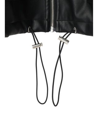 Green Parks ・ＥＬＥＮＣＡＲＥ　ＤＵＥ　合皮ステンカラーブルゾン Black