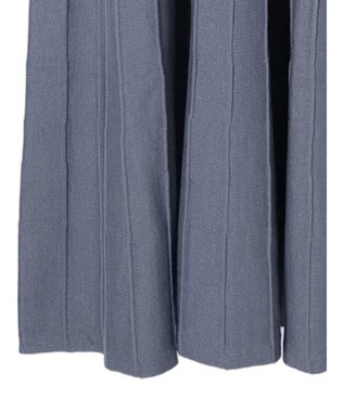 earth music&ecology ショルダーフリルニットワンピース Blue