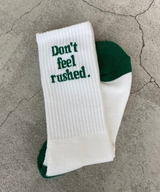 WEGO カラーロゴリブソックス グリーン