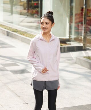 OP／FILA 【FILA】ラッシュガードフルジップ 軽量布帛パーカー ライトパープル