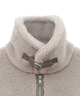 earth music&ecology ボアルーズブルゾン グレーベージュ