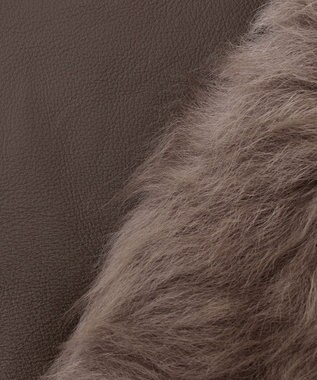 BEIGE， ANGELL / ムートンファーストール Taupe Brown