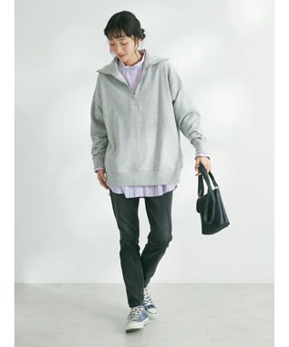 CRAFT STANDARD BOUTIQUE 　裏毛セーラーカラーＺＩＰプルオーバー Gray Mixture