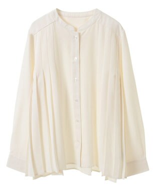 earth music&ecology バックプリーツブラウス Off White
