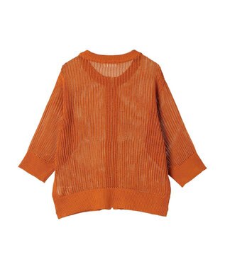 Green Parks Ｚｉｐ付メッシュカーディガン Orange