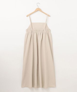 SHARE PARK LADIES 小花フクレジャガードキャミワンピース ライトグレー系